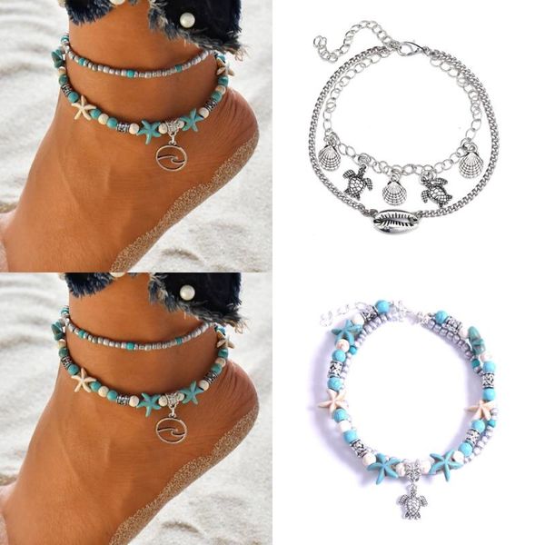 anklets multilayer starfish tortoise animal pendant charm for women bracelets summer sandals jewelry on foot leg chain, Red;blue
anklets multilayer starfish tortoise animal pendant charm for women bracelets summer sandals jewelry on foot leg chain, Red;blue