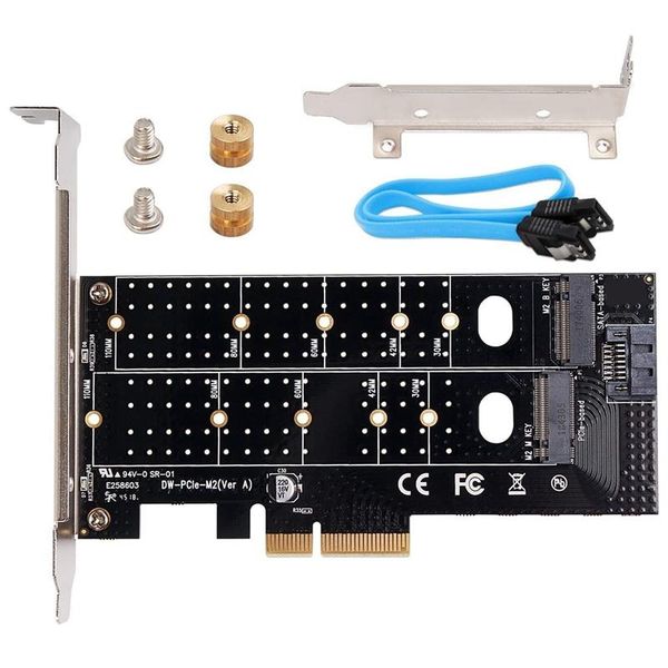computer cables & connectors dual m.2 nvme adapter,nvme pcie adapter m key or sata ssd b 22110 2280 2260 2242 2230 for 3.0 x4 controller
computer cables & connectors dual m.2 nvme adapter,nvme pcie adapter m key or sata ssd b 22110 2280 2260 2242 2230 for 3.0 x4 controller