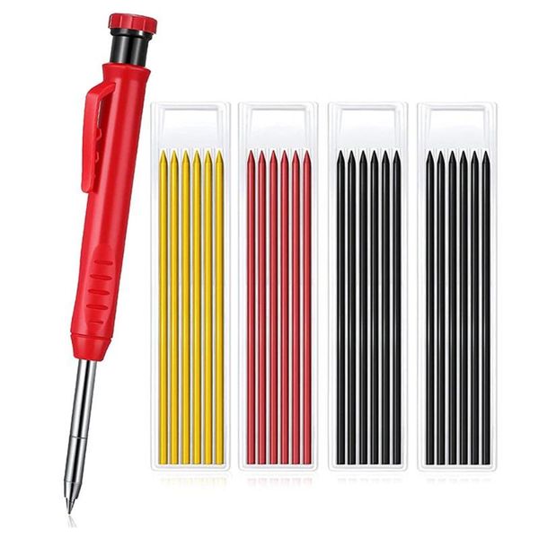 professional hand tool sets solid carpenter pencil set with 6 refill leads, built-in sharpener, deep hole mechanical marker marking
professional hand tool sets solid carpenter pencil set with 6 refill leads, built-in sharpener, deep hole mechanical marker marking