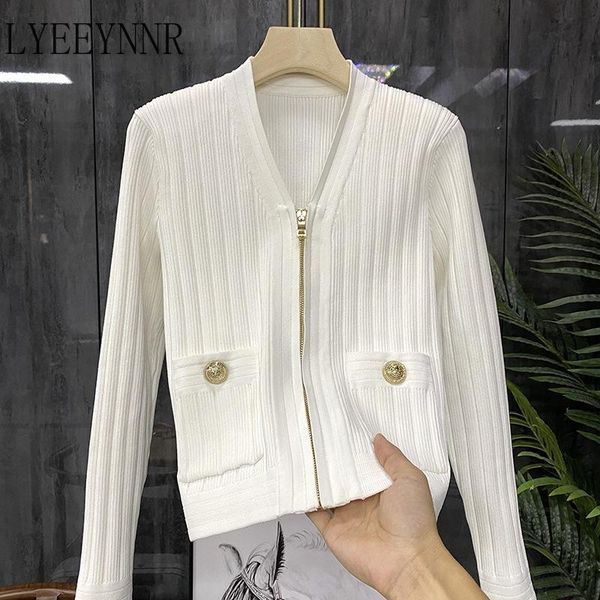 women's knits & tees lyeeynnr office ladies elegant cardigan zip up long sleeve knit two pockets v neck casual cropped sweaters japan, White
women's knits & tees lyeeynnr office ladies elegant cardigan zip up long sleeve knit two pockets v neck casual cropped sweaters japan, White