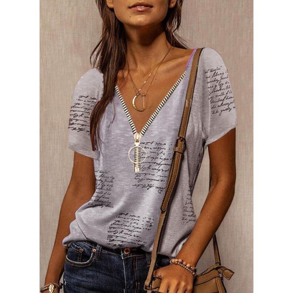 women's t-shirt 2021 women summer vintage zipper print plus sizes 5xl tees big large v neck boho casual befree, White
women's t-shirt 2021 women summer vintage zipper print plus sizes 5xl tees big large v neck boho casual befree, White