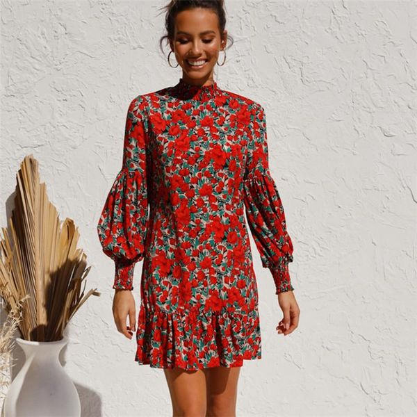women autumn lantern sleeve floral dress fashion casual streetwear club holiday ruffles dresses, Black;gray
women autumn lantern sleeve floral dress fashion casual streetwear club holiday ruffles dresses, Black;gray
