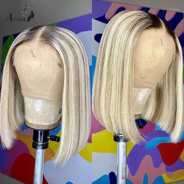 atina colored ombre highlight 613 blonde human hair wig hd transparent preplucked blunt cut straight bob glueless part lace wigs1, Black;brown
atina colored ombre highlight 613 blonde human hair wig hd transparent preplucked blunt cut straight bob glueless part lace wigs1, Black;brown