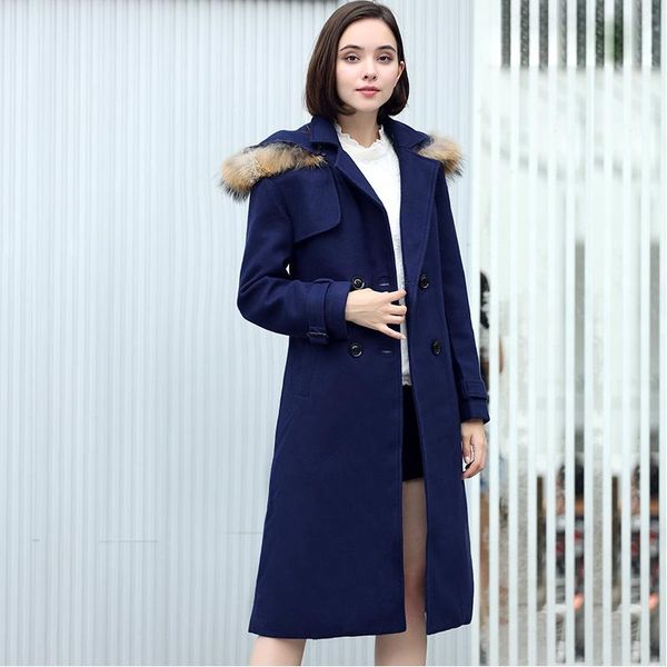 women's wool & blends korean fashion hooded trench coat for women streetwear office lady trenchcoat vintage blue winter, Black
women's wool & blends korean fashion hooded trench coat for women streetwear office lady trenchcoat vintage blue winter, Black