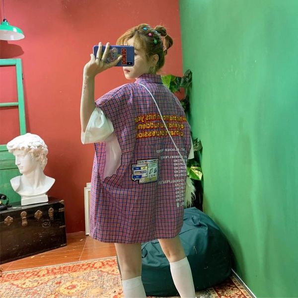 women's vests 2021 summer embroidered vest korean style harajuku woman oversized sweater student sleeveless female vintage, Black;white
women's vests 2021 summer embroidered vest korean style harajuku woman oversized sweater student sleeveless female vintage, Black;white
