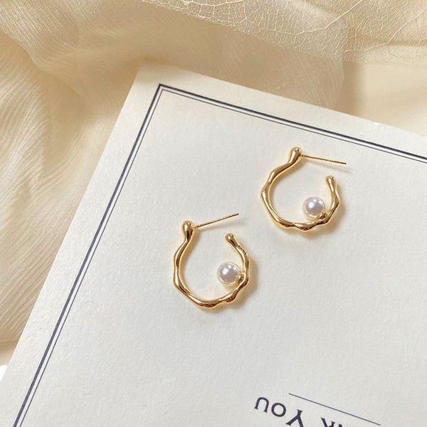 hoop & huggie origin summer exaggerated irregular c shape earring for women gold color metallic imitation pearl jewellery, Golden;silver
hoop & huggie origin summer exaggerated irregular c shape earring for women gold color metallic imitation pearl jewellery, Golden;silver