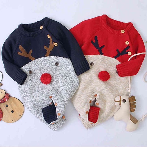 autumn winter christmas deer baby boys girls long sleeve rompers clothes boy girl kids knitting 210429, Blue
autumn winter christmas deer baby boys girls long sleeve rompers clothes boy girl kids knitting 210429, Blue