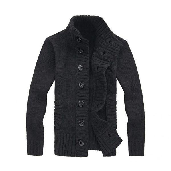 men's sweaters simple sweater jacket stand collar long sleeve side pockets buttons closure men knitted cardigan, White;black
men's sweaters simple sweater jacket stand collar long sleeve side pockets buttons closure men knitted cardigan, White;black