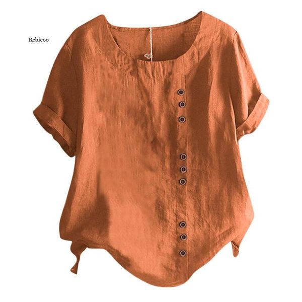 women's blouses & shirts lady linen fashion women vintage o-neck floral button shirt casual short sleeves blouse blusa feminina 5xl plu, White
women's blouses & shirts lady linen fashion women vintage o-neck floral button shirt casual short sleeves blouse blusa feminina 5xl plu, White