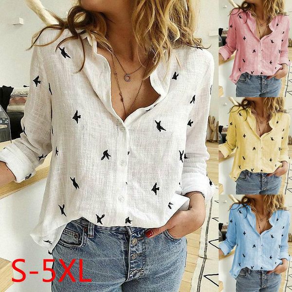 s-5xl long sleeve blouses woman plus size casual womens shirts and blouse loose pink clothes females all match aesthetic women's, White
s-5xl long sleeve blouses woman plus size casual womens shirts and blouse loose pink clothes females all match aesthetic women's, White