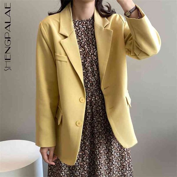 minimalist yellow blazer women's spring autumn notched single breasted loose long sleeve suit coat female 210427, White;black
minimalist yellow blazer women's spring autumn notched single breasted loose long sleeve suit coat female 210427, White;black