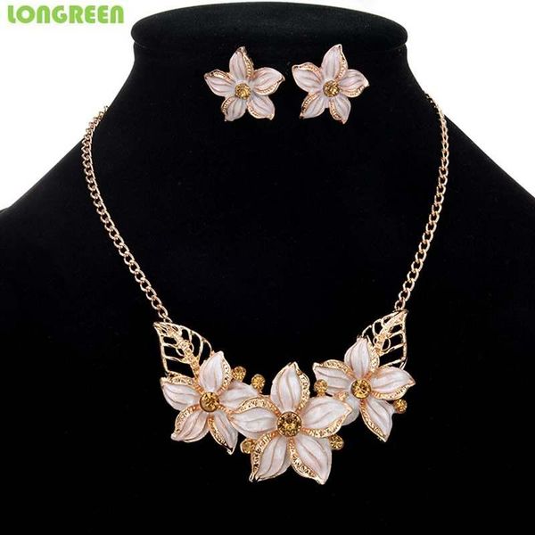 earrings & necklace 2021 fashion flower enamel women jewelry sets gold color black painting bridal wedding accessories bijoux dubai, Silver
earrings & necklace 2021 fashion flower enamel women jewelry sets gold color black painting bridal wedding accessories bijoux dubai, Silver