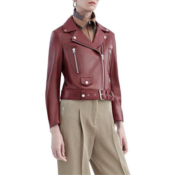 women's leather & faux 100% real women coats natural sheepskin genuine short jacket soft and high quality, Black 
women's leather & faux 100% real women coats natural sheepskin genuine short jacket soft and high quality, Black