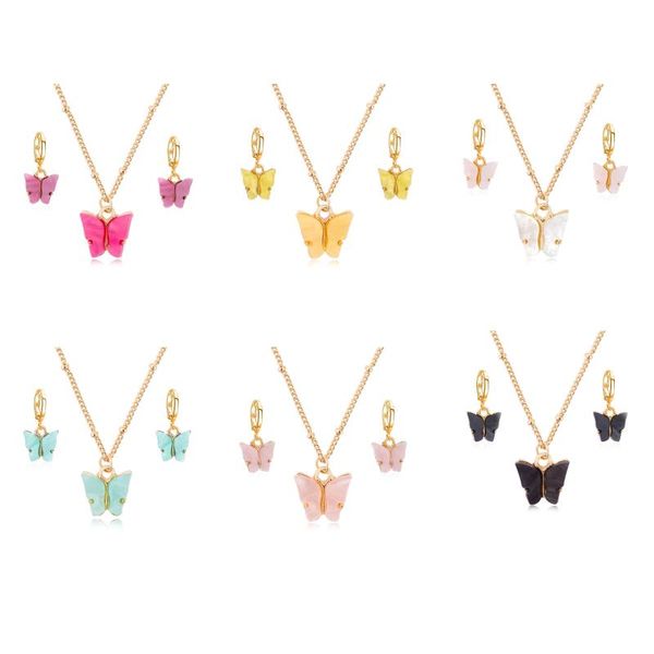 earrings & necklace fashion korean style butterfly pendant necklaces set animal sweet colorful acrylic cute jewelry girl, Silver
earrings & necklace fashion korean style butterfly pendant necklaces set animal sweet colorful acrylic cute jewelry girl, Silver