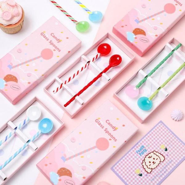 spoons 2pcs glass colorful candy shape heat-resistant crystal children coffee juice dessert long beautiful gifts
spoons 2pcs glass colorful candy shape heat-resistant crystal children coffee juice dessert long beautiful gifts