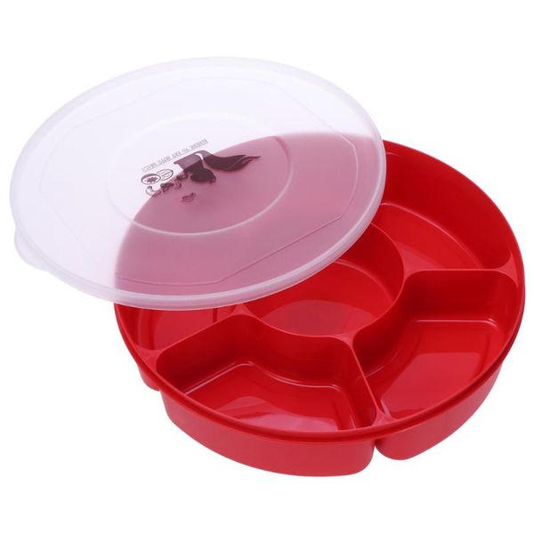 dishes & plates creative multi sectional snack serving tray set with lid for home (red)
dishes & plates creative multi sectional snack serving tray set with lid for home (red)
