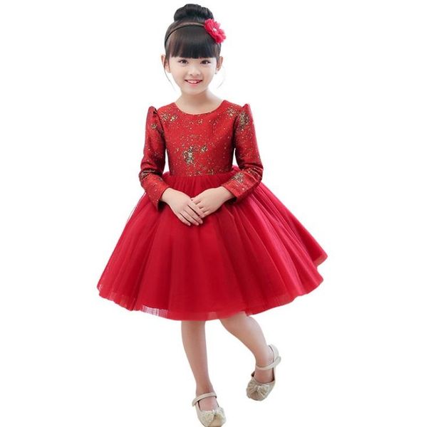 girl's dresses children's formal dressy flower girl long-sleeved princess dress, Red;yellow
girl's dresses children's formal dressy flower girl long-sleeved princess dress, Red;yellow