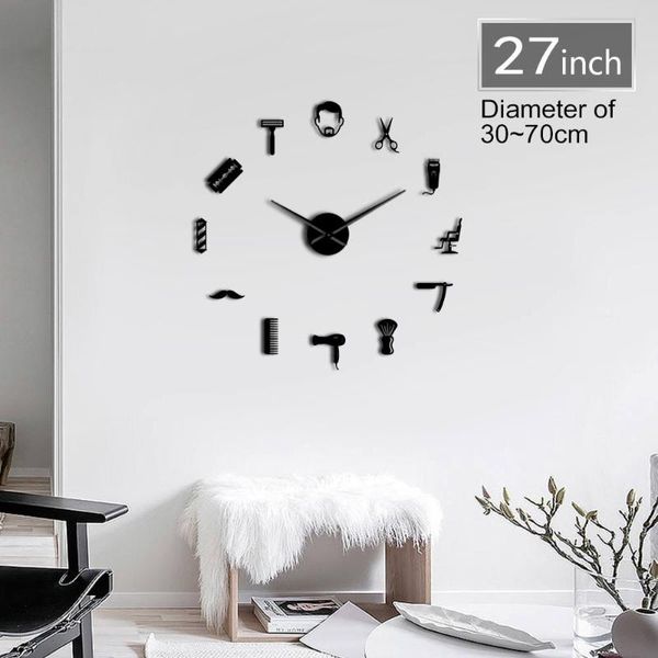 wall clocks framless male barber shop acrylic simple 3d diy hair stylist salon decor quiet sweep mirror effect clock watch
wall clocks framless male barber shop acrylic simple 3d diy hair stylist salon decor quiet sweep mirror effect clock watch