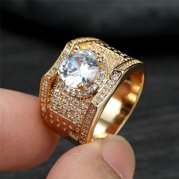 wedding rings dainty gold silver color ring vintage male female white zircon luxury crystal round stone party for women men, Slivery;golden
wedding rings dainty gold silver color ring vintage male female white zircon luxury crystal round stone party for women men, Slivery;golden