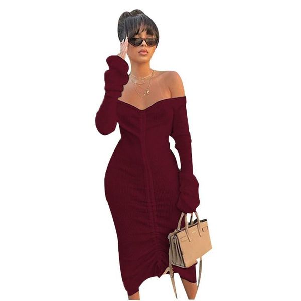 front drawstring bandage dresses women white slash neck long sleeve club party dress autumn winter off shoulder maxi casual, Black;gray
front drawstring bandage dresses women white slash neck long sleeve club party dress autumn winter off shoulder maxi casual, Black;gray