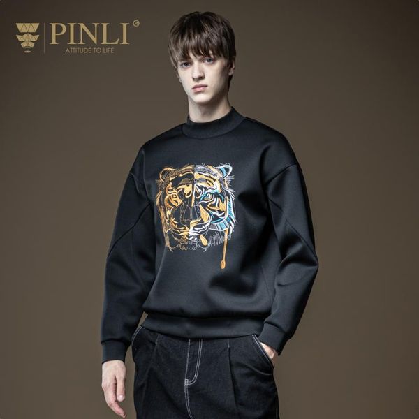 men's hoodies & sweatshirts male unique fashion pinli spring stand collar embroidered long sleeve pullover sweatershirt b203409287, Black
men's hoodies & sweatshirts male unique fashion pinli spring stand collar embroidered long sleeve pullover sweatershirt b203409287, Black