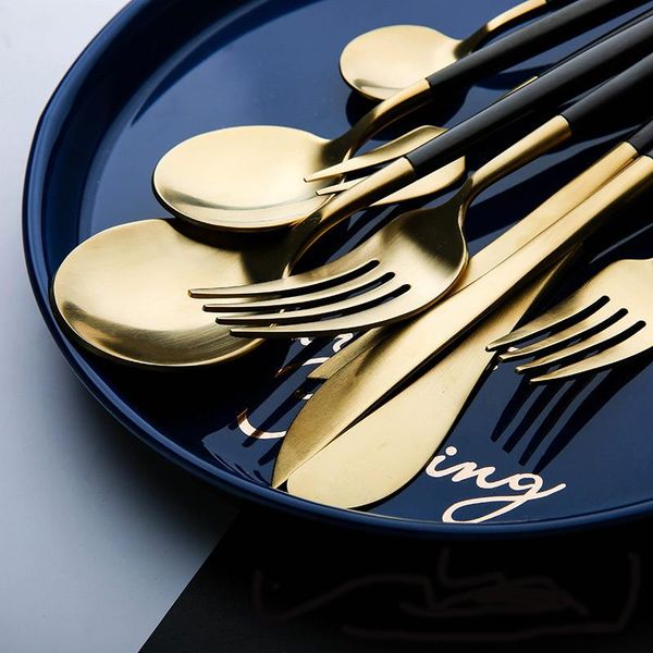 cutlery set western stainless steel black gold kitchen household knife fork spoon dessert tableware dinnerware sets
cutlery set western stainless steel black gold kitchen household knife fork spoon dessert tableware dinnerware sets