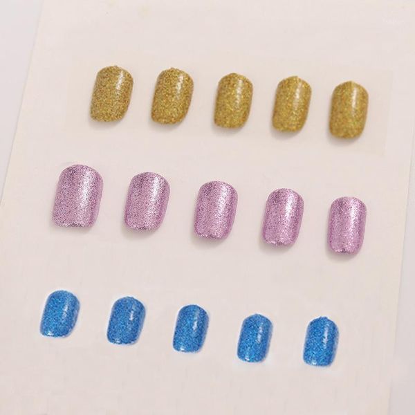 12pcs/kit solid candy color glitter fake nails reusable stick press on full cover removable false nail tips art with glue1, Red;gold
12pcs/kit solid candy color glitter fake nails reusable stick press on full cover removable false nail tips art with glue1, Red;gold