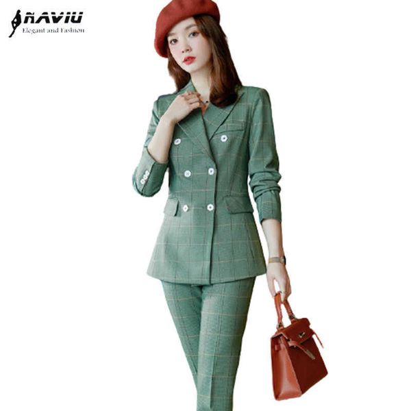 plaid suits women autumn high end fashion temperament business formal slim blazer and pants office ladies work wear 210927, White;black
plaid suits women autumn high end fashion temperament business formal slim blazer and pants office ladies work wear 210927, White;black