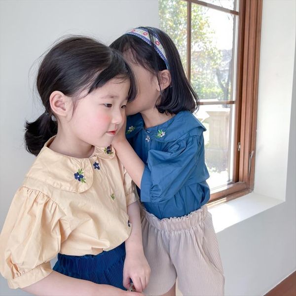 flowers embroidery girl shirt puff sleeve girls baby clothes blouse summer boutique kids outfit, White;black
flowers embroidery girl shirt puff sleeve girls baby clothes blouse summer boutique kids outfit, White;black