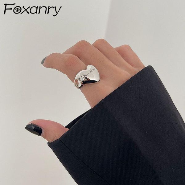 cluster rings foxanry 925 sterling silver for women accessories trendy elegant simple smooth love heart party jewelry birthday gifts, Golden;silver
cluster rings foxanry 925 sterling silver for women accessories trendy elegant simple smooth love heart party jewelry birthday gifts, Golden;silver