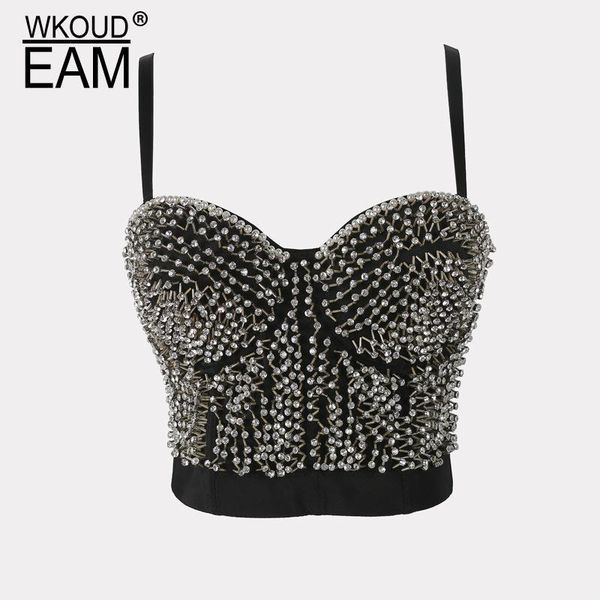 women's vests wkoud eam 2021 black bead vest for women charming flash drilling diamond bra personality tide pf277, Black;white
women's vests wkoud eam 2021 black bead vest for women charming flash drilling diamond bra personality tide pf277, Black;white