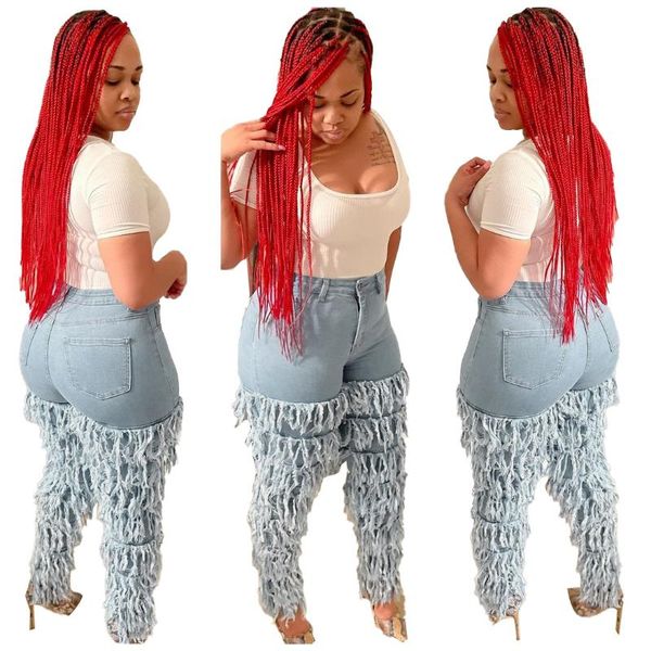 women's jean fashion casual elegant temperament stacked multilayer tassel washing pocket button straight wholesale drop jeans, Blue
women's jean fashion casual elegant temperament stacked multilayer tassel washing pocket button straight wholesale drop jeans, Blue