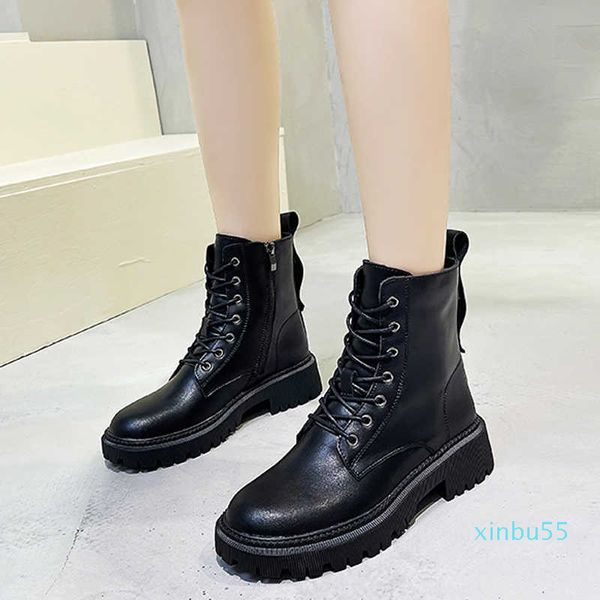 genuine leather martin boots for women winter british style side zipper motorcycle boots ladies autumn platform booties, Black
genuine leather martin boots for women winter british style side zipper motorcycle boots ladies autumn platform booties, Black