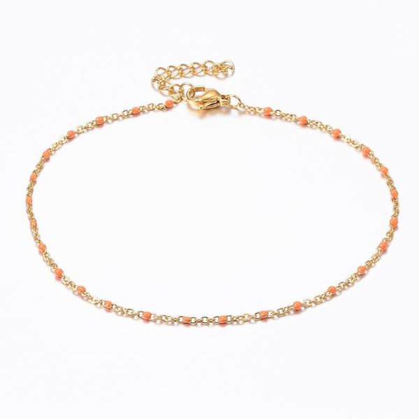 anklets fashion 304 stainless steel anklet gold color colorful enamel beads for women beach ankle bracelet foot leg jewelry, Red;blue
anklets fashion 304 stainless steel anklet gold color colorful enamel beads for women beach ankle bracelet foot leg jewelry, Red;blue