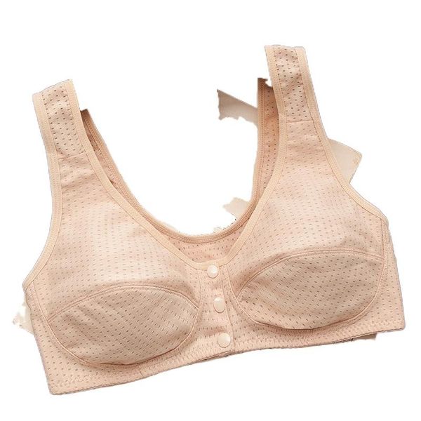 bras middle-aged and elderly underwear front button bra without underwire large size cotton female vest type, Red;black
bras middle-aged and elderly underwear front button bra without underwire large size cotton female vest type, Red;black