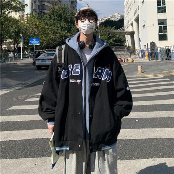 autumn baseball et men's trend loose contrast stitched et is hip hop ruffian handsome hoodie, Black;brown
autumn baseball et men's trend loose contrast stitched et is hip hop ruffian handsome hoodie, Black;brown