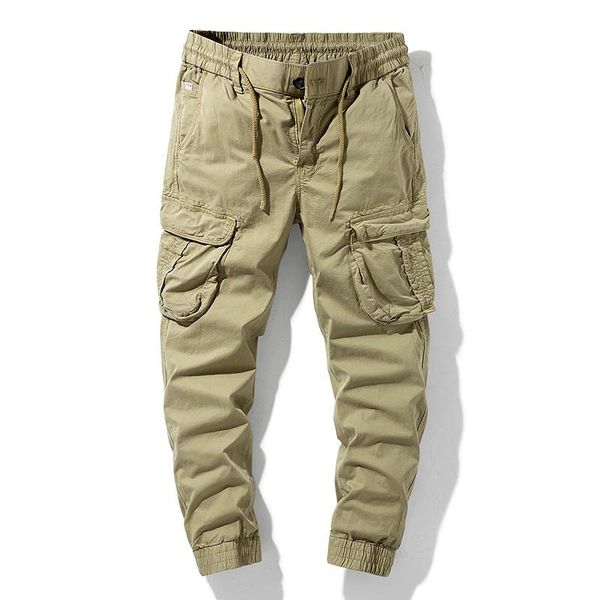 men casual cargo trousers summer multi-pockets pants high street tactical hip hop quality joggers khaki men's, Black
men casual cargo trousers summer multi-pockets pants high street tactical hip hop quality joggers khaki men's, Black
