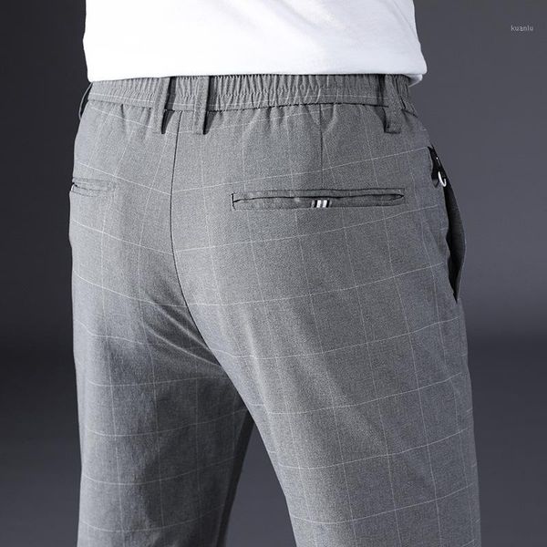 summer men's ice silk casual pants fashion korean plaid smart elastic waist slim fit straight trousers, Black
summer men's ice silk casual pants fashion korean plaid smart elastic waist slim fit straight trousers, Black