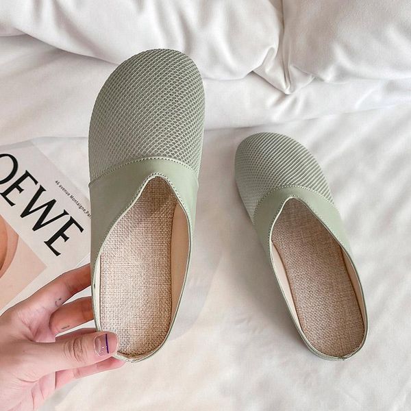slippers 2021 summer women mesh solid color slip on soft bottom round toe korean casual simple style indoor comfortable cool footwear, Black
slippers 2021 summer women mesh solid color slip on soft bottom round toe korean casual simple style indoor comfortable cool footwear, Black