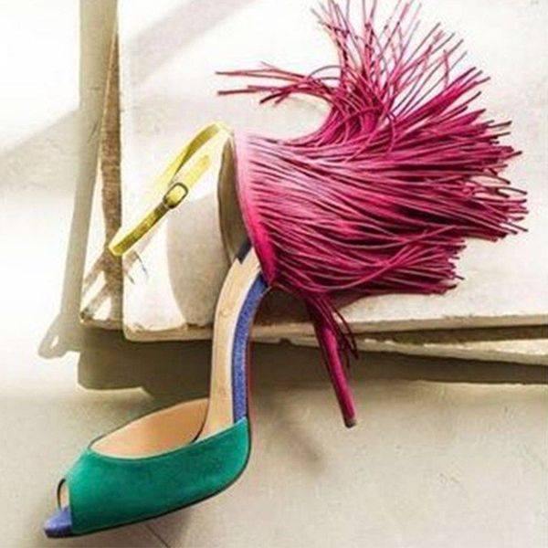 women sandals peep toe high heels tassle ladies fashion buckle strap stiletto plus size party woman new summer shoes, Black
women sandals peep toe high heels tassle ladies fashion buckle strap stiletto plus size party woman new summer shoes, Black