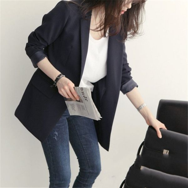 suit spring autumn single korean occasional professional sail female palette long black sleeve lq605 wild blazers rwpt, White;black
suit spring autumn single korean occasional professional sail female palette long black sleeve lq605 wild blazers rwpt, White;black