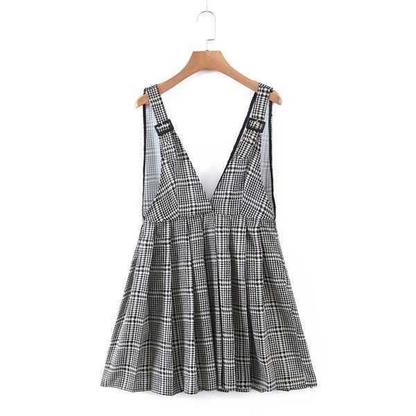 fashion women plaid strap dress v-neck sleeveless pinafore party mini holiday casual slim vestidos 210524, Black;gray
fashion women plaid strap dress v-neck sleeveless pinafore party mini holiday casual slim vestidos 210524, Black;gray