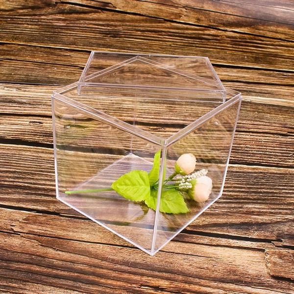 jewelry pouches, bags h9ed plastic box with lid cube small mini party gift wedding candy various size display, Pink;blue