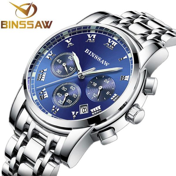 wristwatches binssaw 2021 men quartz stainless steel fashion sports watch luminous calendar original relogio masculino, Slivery;brown
wristwatches binssaw 2021 men quartz stainless steel fashion sports watch luminous calendar original relogio masculino, Slivery;brown