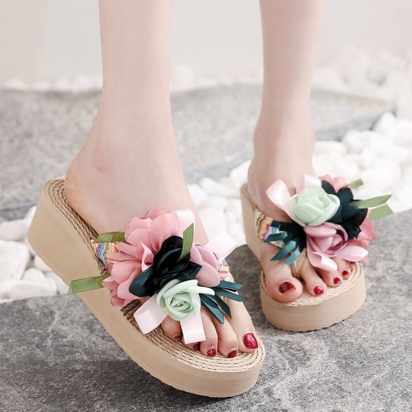 2021 summer women wedge sandals female weave beach breathable sandals outdoor home slipper flower flip-flops wedges shoes slides, Black
2021 summer women wedge sandals female weave beach breathable sandals outdoor home slipper flower flip-flops wedges shoes slides, Black