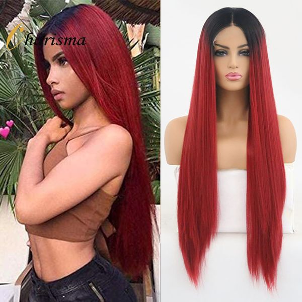 costume accessories synthetic lace front wig middle part long silky straight hair black roots ombre red wigs for women cosplay wig, Silver
costume accessories synthetic lace front wig middle part long silky straight hair black roots ombre red wigs for women cosplay wig, Silver