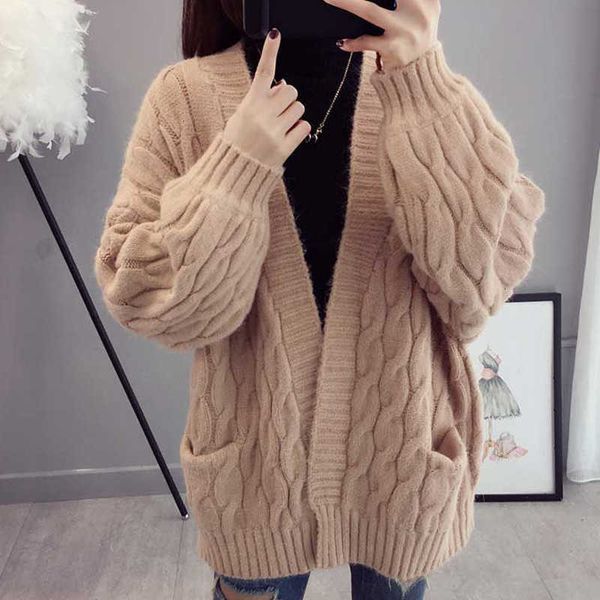 women's sweaters solid deep v-neck female lantern sleeve basic women cardigan with pockets casual outwear sweater for ladies oird, White;black
women's sweaters solid deep v-neck female lantern sleeve basic women cardigan with pockets casual outwear sweater for ladies oird, White;black