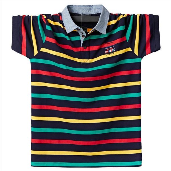 summer man shirt brand clothing men polo cotton short sleeve business casual striped m 6xl, White;black
summer man shirt brand clothing men polo cotton short sleeve business casual striped m 6xl, White;black