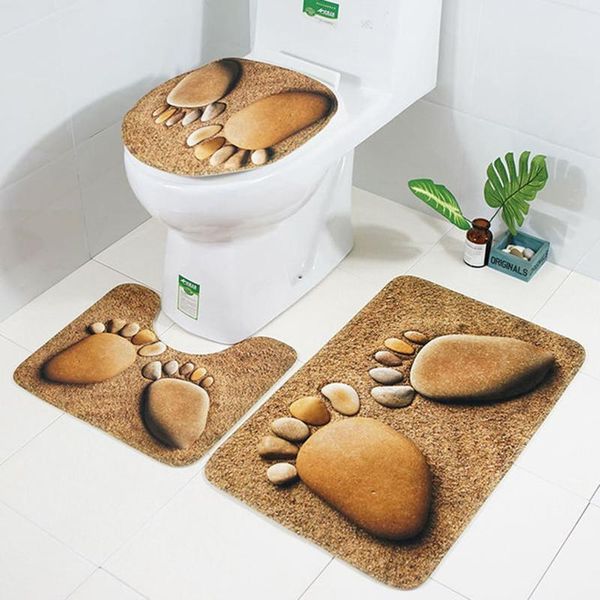 printed cobblestone foot pad u-shaped bathroom three-piece toilet floor mat non-slip cover set household seat covers
printed cobblestone foot pad u-shaped bathroom three-piece toilet floor mat non-slip cover set household seat covers
