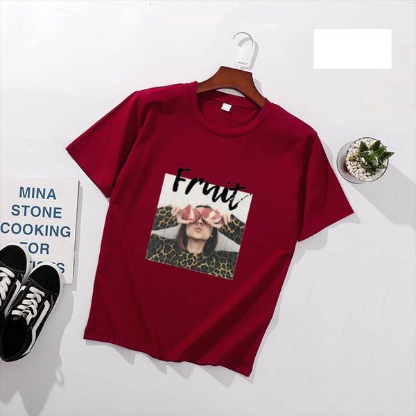 fruit print spring summer women t shirt short sleeve o neck cotton spandex tees slim fit, White
fruit print spring summer women t shirt short sleeve o neck cotton spandex tees slim fit, White